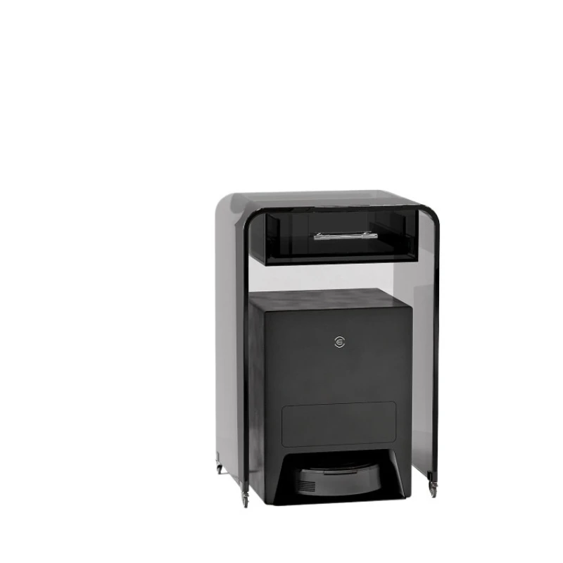 

Light luxury sweeping robot shelf, storage floor acrylic trolley, sofa moving side