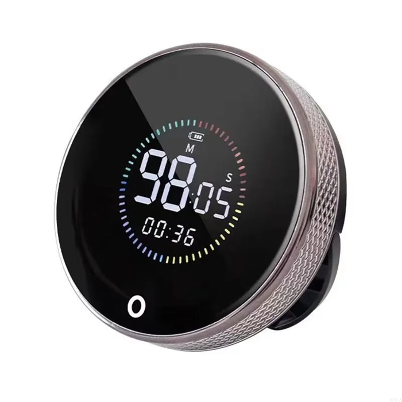

Silent Rechargeable LED Timer With Color Screen - Multifunctional Magnetic Device For Kitchen And Beauty Exercise Time Tracking-
