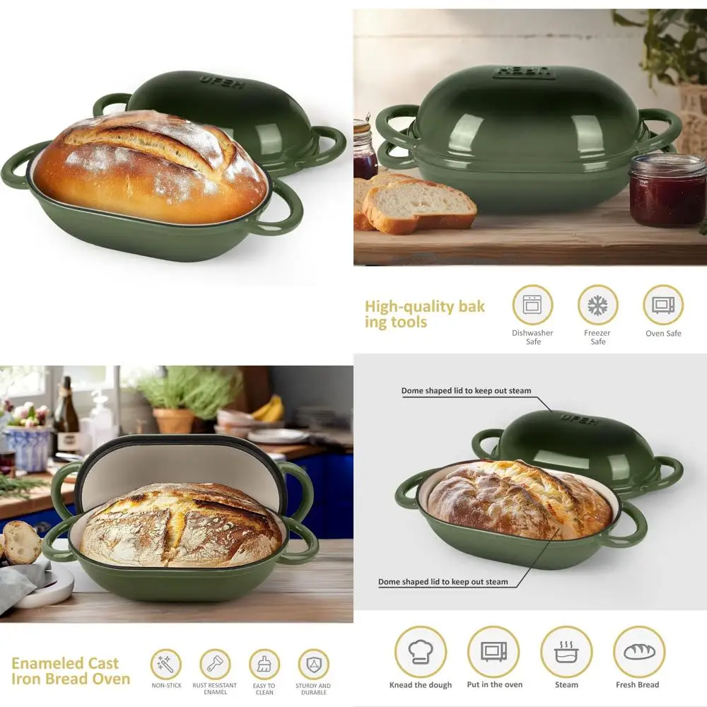 

Чугунная голландская духовка для выпечки хлеба — горшок премиум-класса с крышкой — идеально подходит для хлеба, кустарников и хлеба без замешивания R