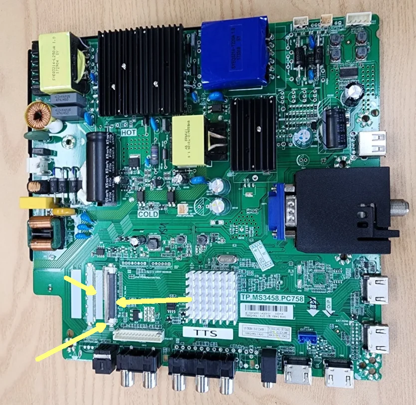 TP.MS3458.PC758    U515CV-UMR  4k three in one TV motherboard with 4 HDMI interface forT500QVR06.0  T500QVN03.2  108W   550MA