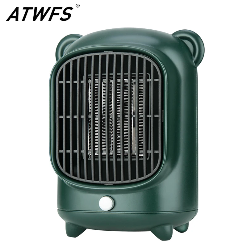 ATWFS Electric Heater for Home Desktop 500W/220V Small PTC Heater Fast Heat Room Heater Warmer Heating Silent Electric Heater