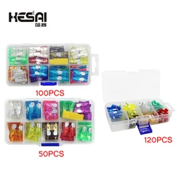 Profile Small Size Blade Car Fuse Assortment Set for Auto Car Truck 2/3/5/7.5/10/15/20/25/30/35A Fuse with Plastic Box