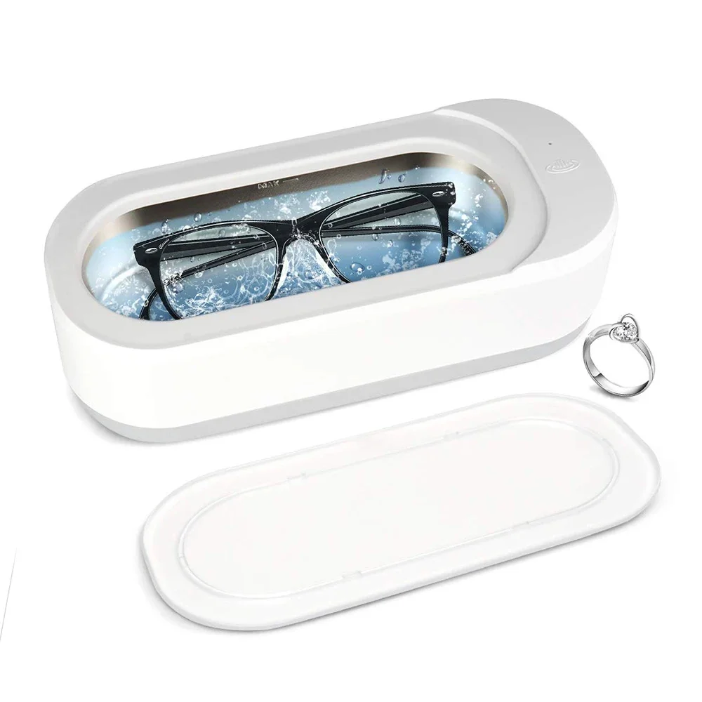 Mini Ultrasonic Cleaning Machine Deep Clean USB Rechargeable High Frequency Vibration Jewelry Eyeglasses Watches Shaver Cleaner