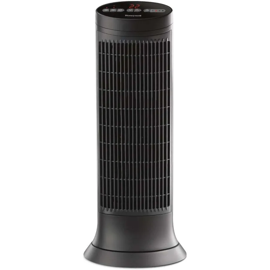 

Digital Ceramic Tower Heater 1500 Watt Black Oscillating Ceramic Heater Space Heater with Two Heat Settings for Medium Room