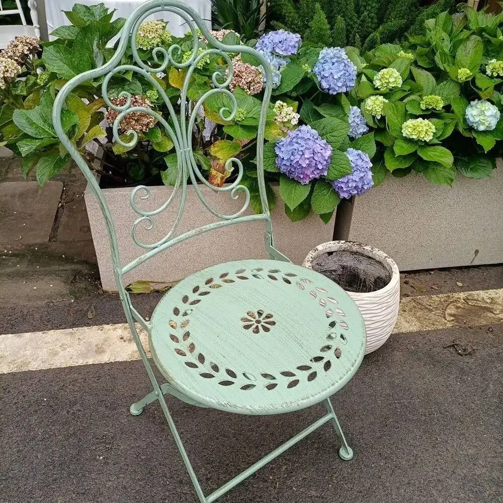 حديقة، مقهى تجاري قابل للطي في الهواء الطلق حديث - شرفة فناء، طاولة ومطعم وكراسي جلوس مجموعة أثاث الفناء #4