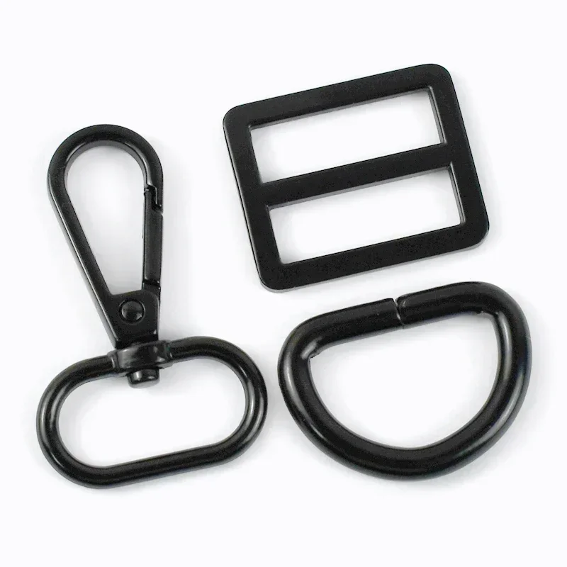 2/3Sets Metall Schnallen Tasche Strap Dreh Karabinerverschluss D Ring Tri-glide Schnalle Haustier Kragen Gürtel einsteller Haken DIY Zubehör