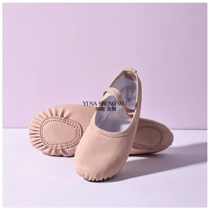 شبشب باليه من جلد البولي يوريثان من TOVEKIN للنساء، راقصات محترفة للفتيات، أحذية رقص للأطفال والأطفال
