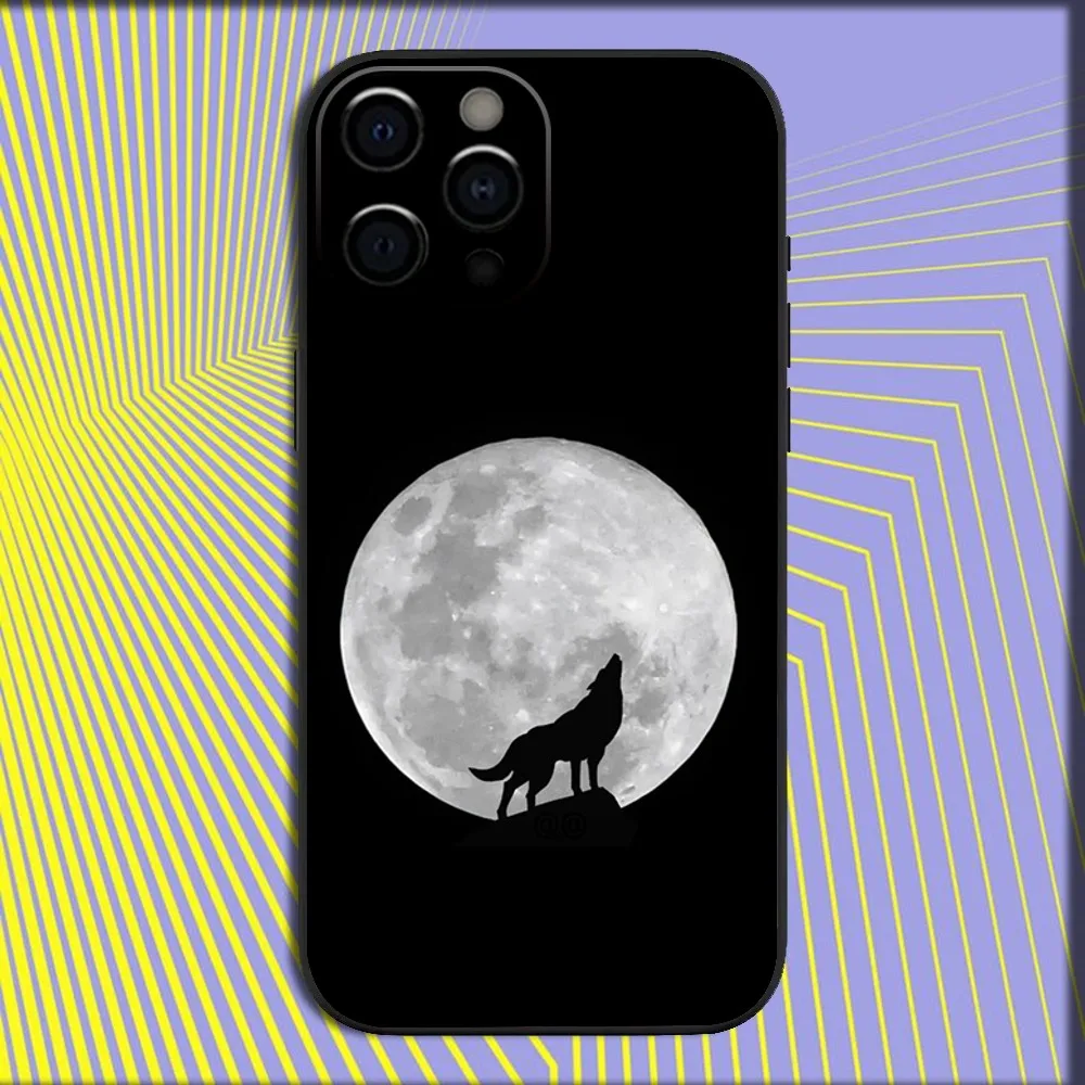 Animal COOL The Wolf Handyhülle für iPhone 16,15,14,13,12,11,Pro,X,XS,Max,XR,Plus,Mini Soft Black Cover