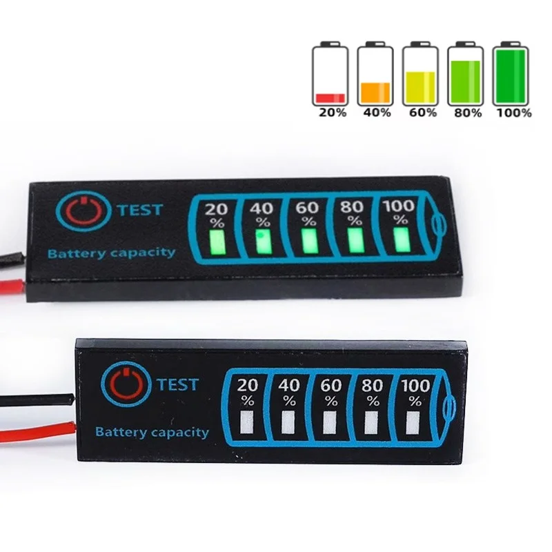 1-8S 18650 Li-ion Lipo Lithium 5-30V Lead Acid Battery Level Indicator Tester LCD Display Meter Module Capacity Voltage Meter