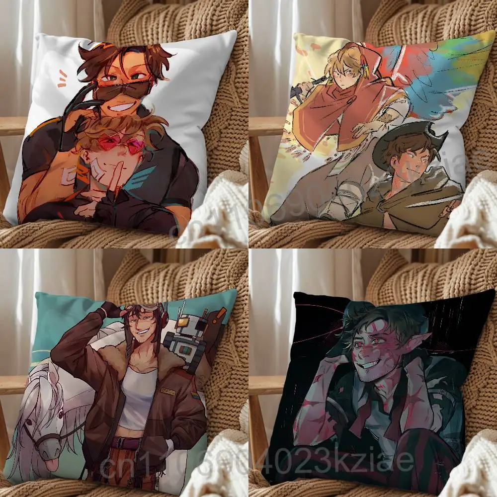 Village construction GoodTimesWithScar Cushion Cover Suitable For Sofa Car Bedroom Office Cushions Decorative Pillow Case
