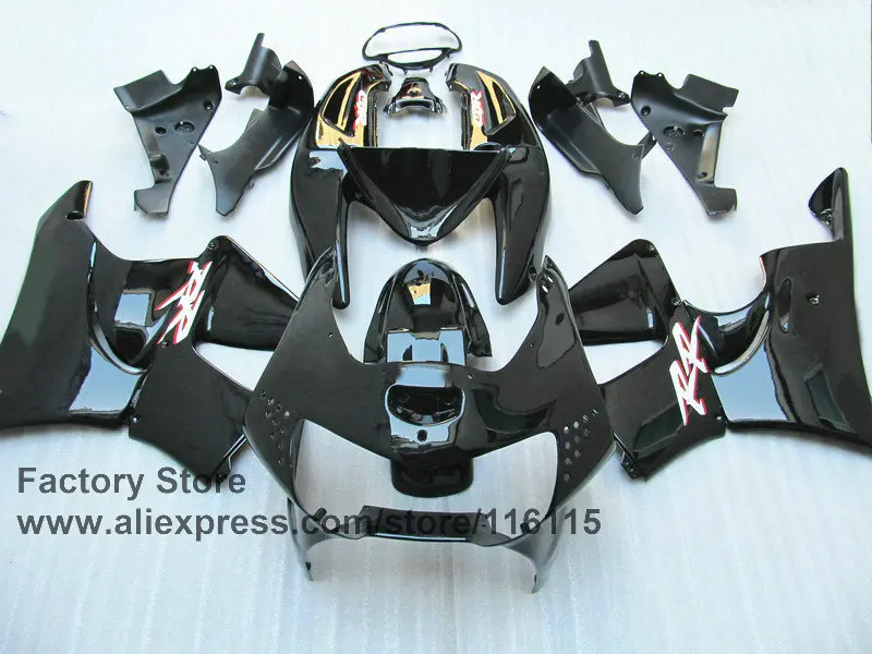 Custom Motorcycle fairing kits for HONDA 1998 1999 CBR 900RR 919 CBR 919RR 98 99 CBR919RR fireblade glossy black fairings kit