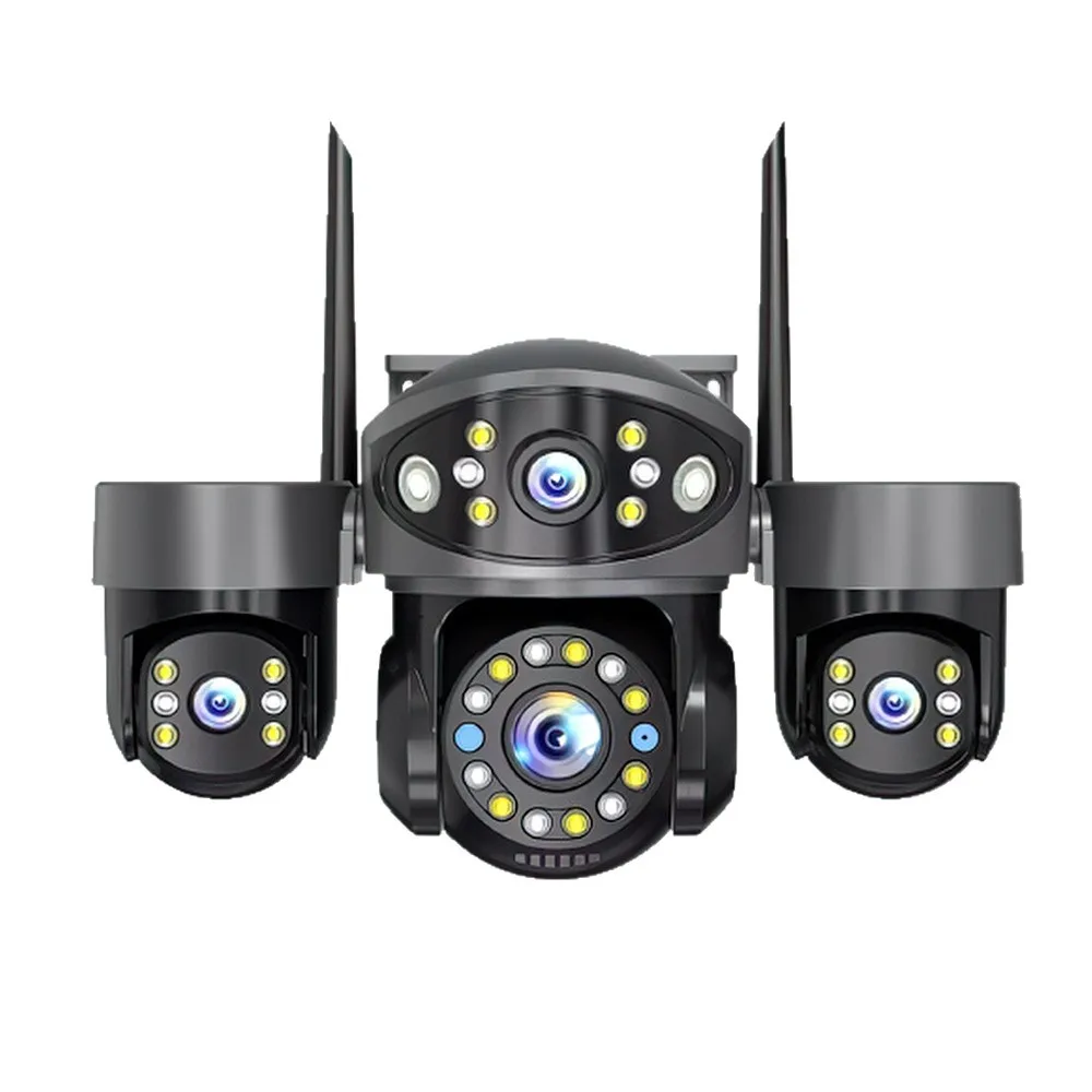 10K 20MP HD Outdoor WiFi IP-camera met vier lenzen, drie schermen, 360° °   16x Zoom PTZ beveiligingscamera met automatische tracking, draadloze bewaking - afbeelding 2