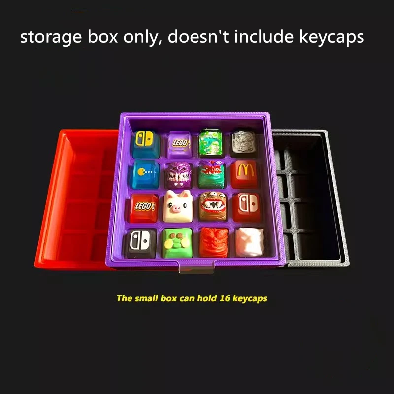 1 Piece 3D Printing Keycap Storage Box Key Cap Display Box Dustproof Storage Boxes Magnetic Suction