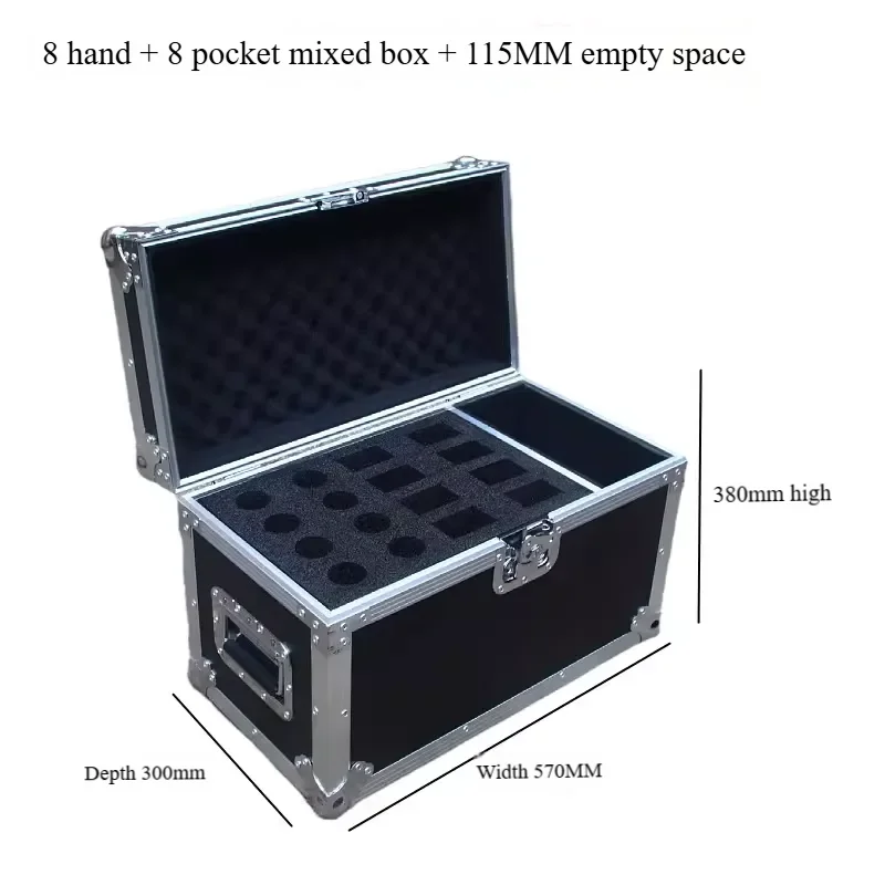 Microphone Storage Flightcase Air Box Cabinet Wireless Headband Lavalier Waist Bag Handheld Receiver Aluminum Alloy Mic Case