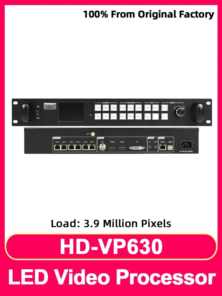 

HD-VP630 полноцветный телефон, экран, видеопроцессор, синхронная система 2 в 1, стена для видео, контроллер HDMI SDI DVI