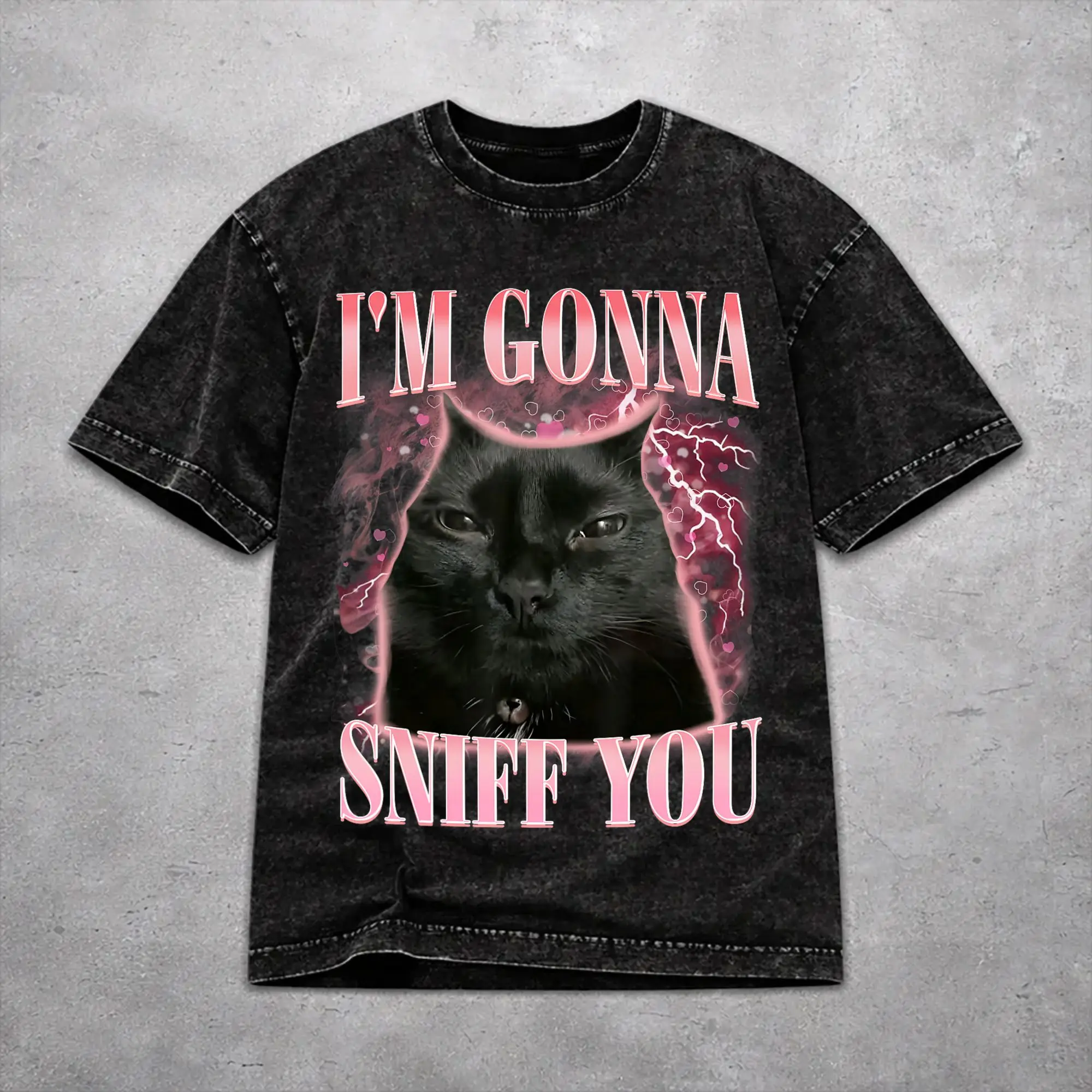 I'm Gonna Sniff You Funny Cat  T Shirt Vintage Style For Men Women 100% Cotton Tee Shirts Clothing