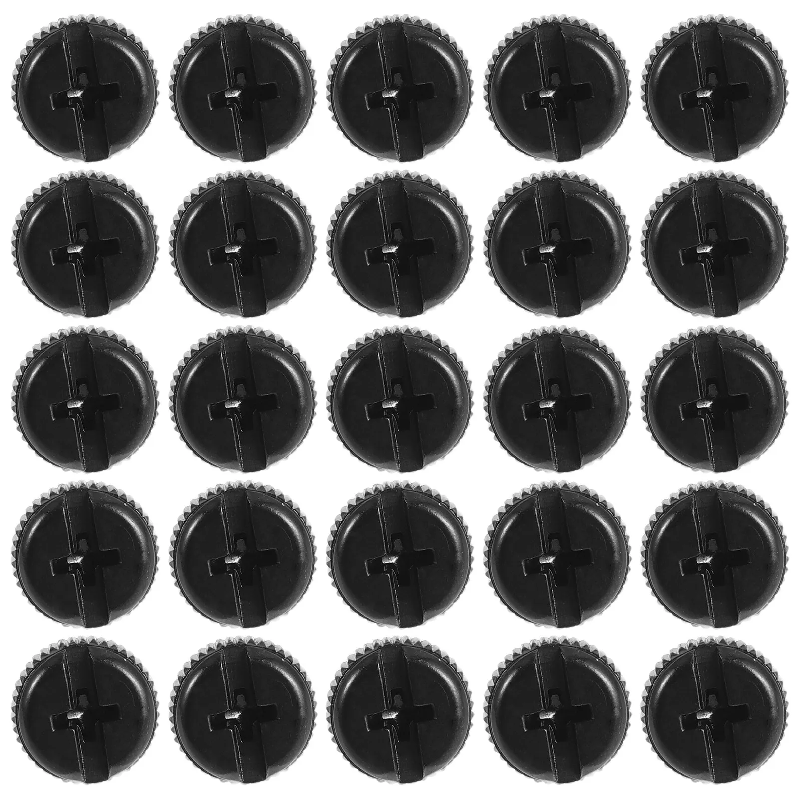 50Pcs Black Pc Case For Computer Technician Thumb Screws 6-32x7 5MM Precision Matched Knurled Thumbscrew Assortment