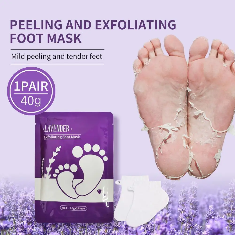 

Foot Peel Mask, Exfoliator Peel Off Calluses Dead Skin Callus Remover, Touch Soft Smooth (Lavender) Feet-Men Women Baby B1W9