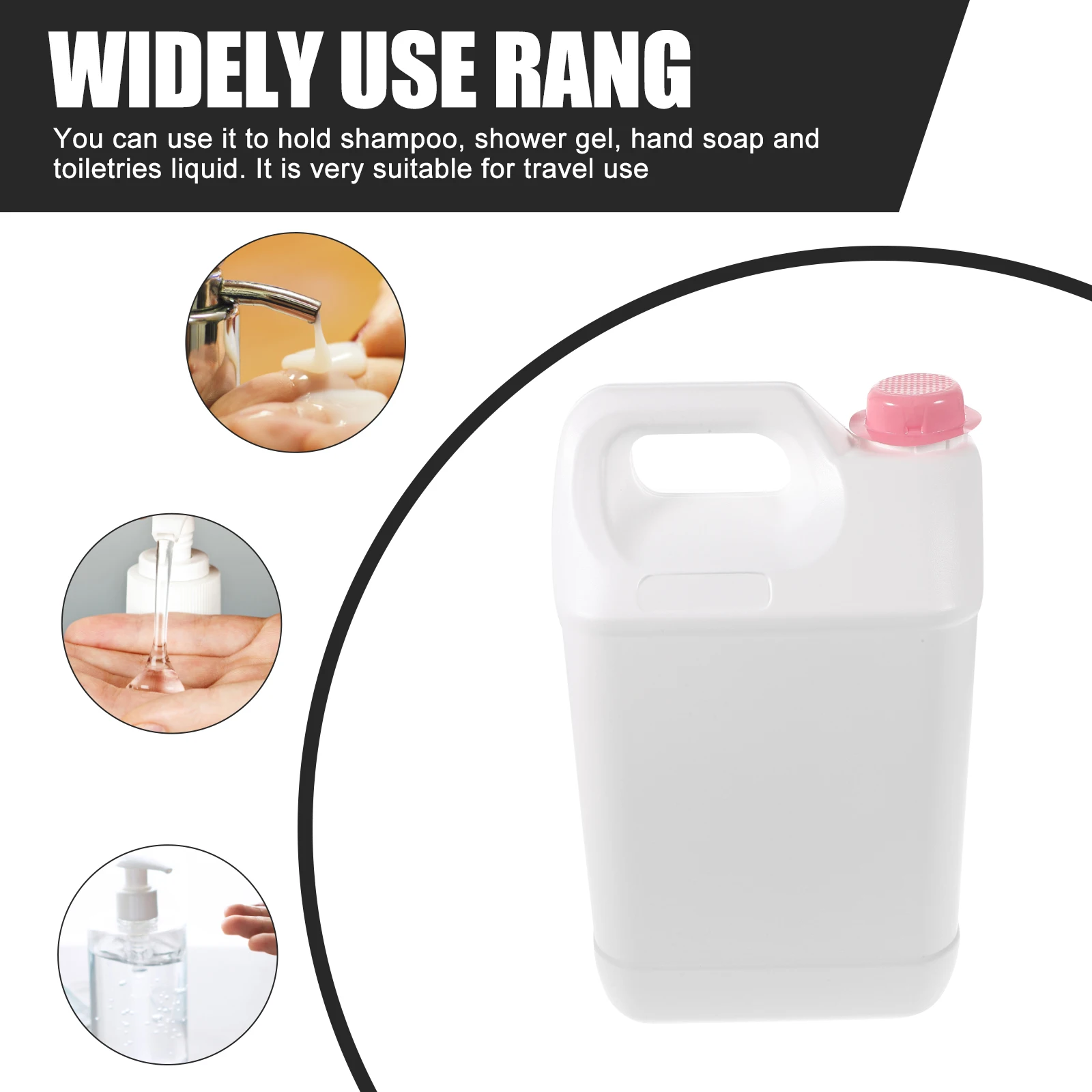 

5L Pump Bottles Reusable Refillable Eco-Friendly Leakproof Large Opening Long Tube Mechanical Spring Soap Dispenser