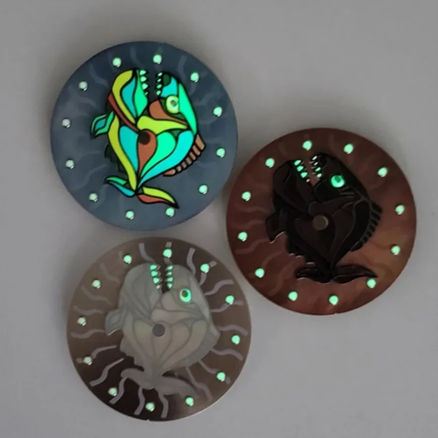 Luz indicadora de movimento com design Fit, acessórios japoneses para relógios, NH35, 28.5mm Fish, NH35, NH36, 2836, 8215/2813