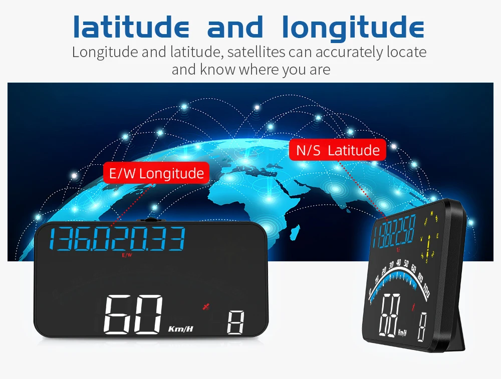 HUD G10 Head-up-Display für Auto Universeller Digitaler Geschwindigkeitsmesser GPS-Tachometer MPH KMH Projektion mit Halterung Auto-Innenausstattung – Detail 18