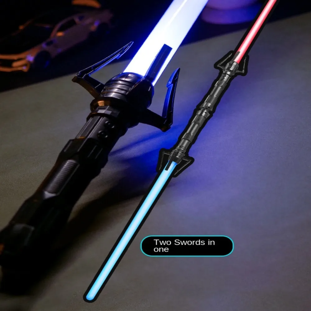 Nuovo giocattolo spada laser in plastica 2 colori asta laser simulato illuminare spada laser scalabile stella luce spada bambini