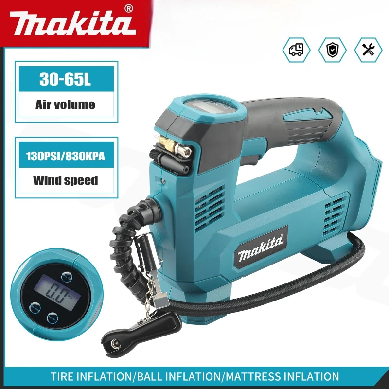 

100% Qriginal PackingMakita 18V Power Tool Cordless Air Inflator Portable Tyre Pump for Cars Bikes Motorcycles.