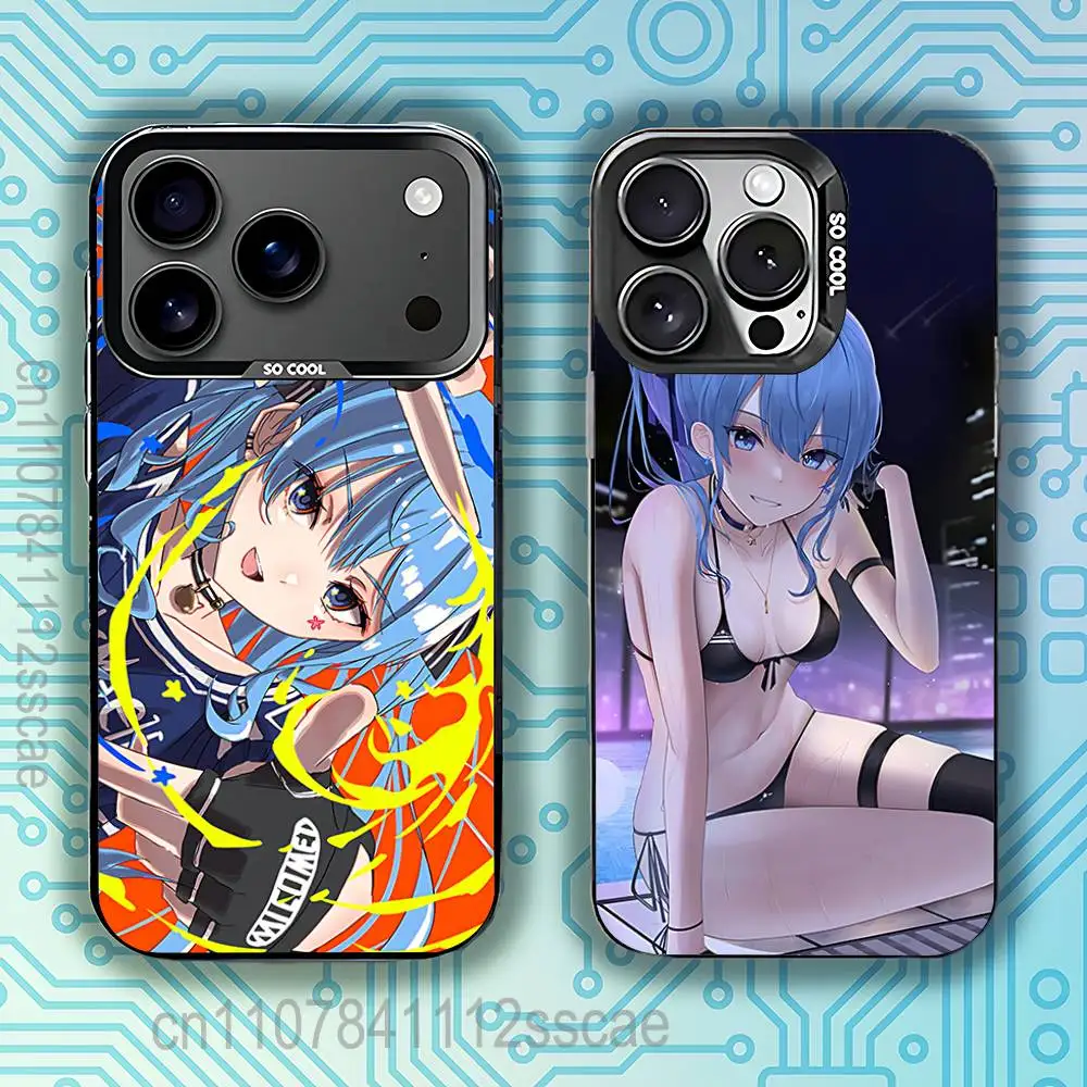 

Hoshimachi Suisei SINGER Phone Case For iPhone 17,16,15,14,13,12,11,Pro,Max,Plus,E,Air,Mini Black IMD Cover