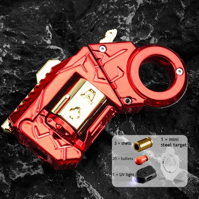 Stress Relief Zintuiglijk Speelgoed Shell-Ejecting Metaallegering Pistool Tactische Stijl EDC Bureau Schieten Gadget voor Jongens Verzamelaars - afbeelding 1