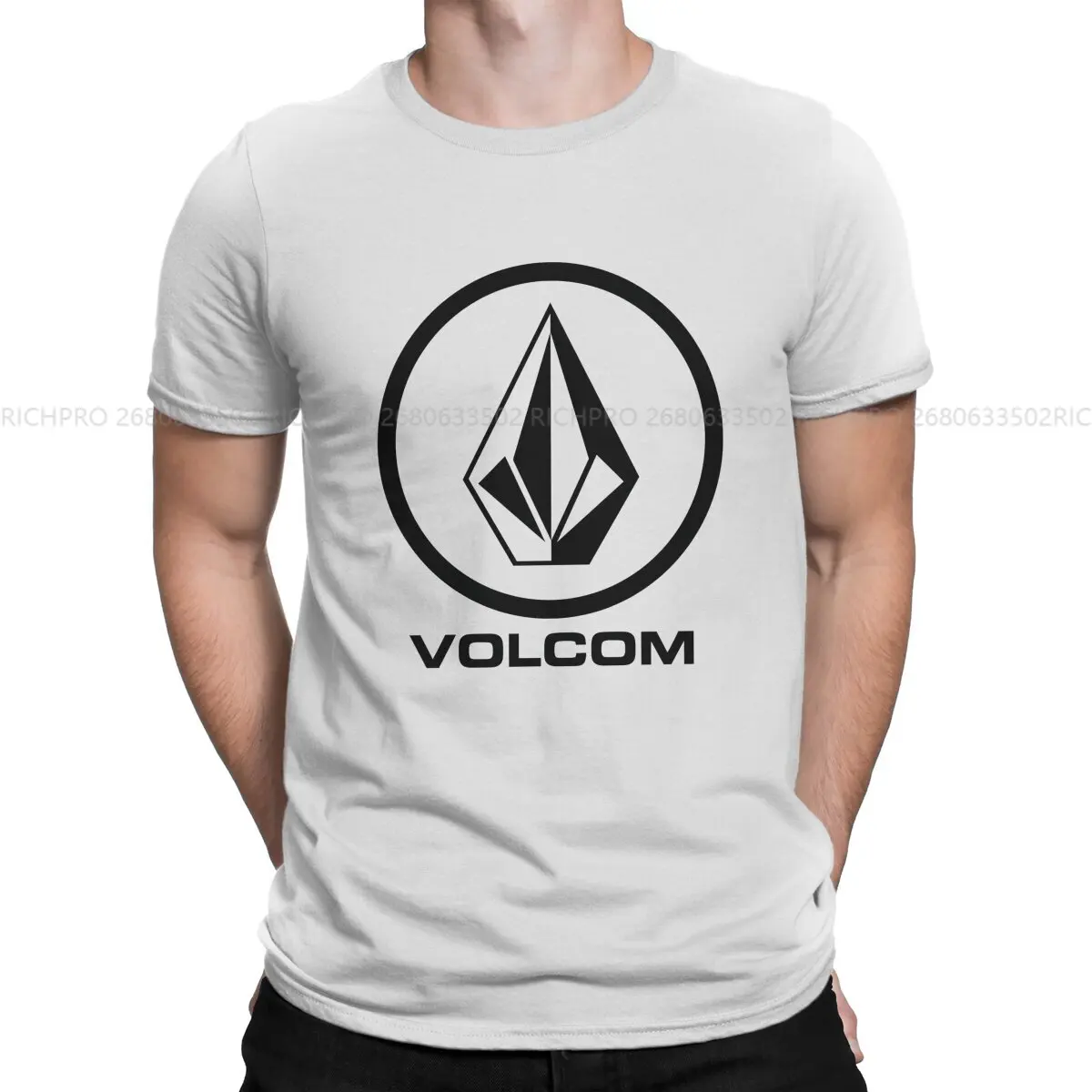 V-Volcoms Newest TShirt for Men Novelty Round Neck Polyester T Shirt Hip Hop Gift Clothes OutdoorWear