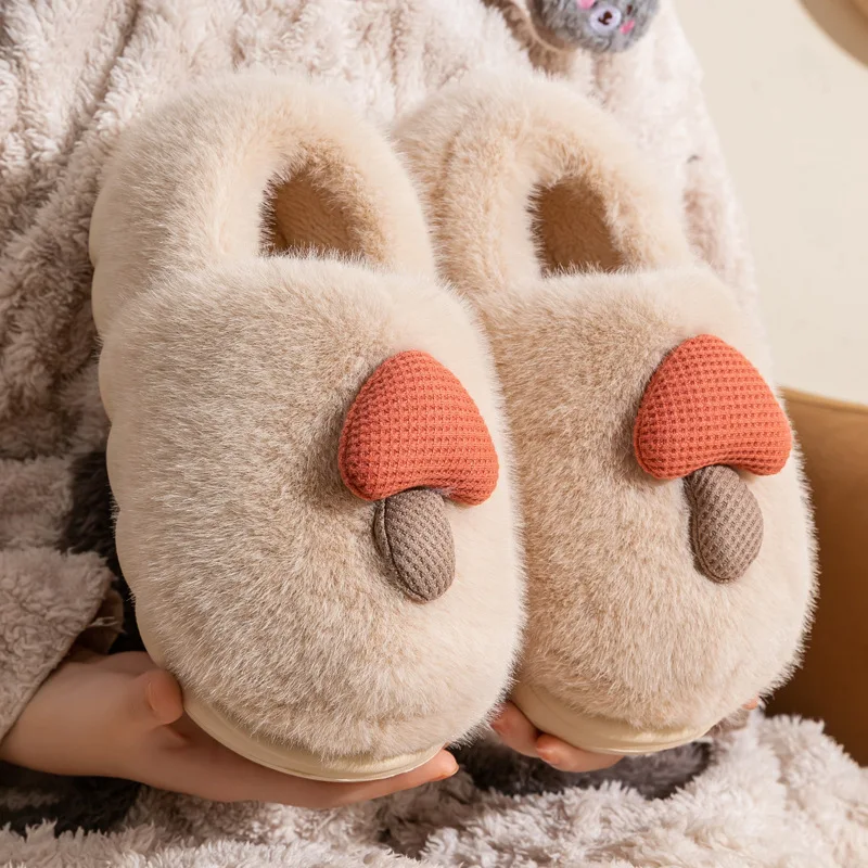 

Меховые тапочки для женщин и мужчин, зимние меховые домашние шлепанцы, модные теплые плюшевые уютные ботильоны для дома, домашняя хлопковая обувь на мягкой подошве