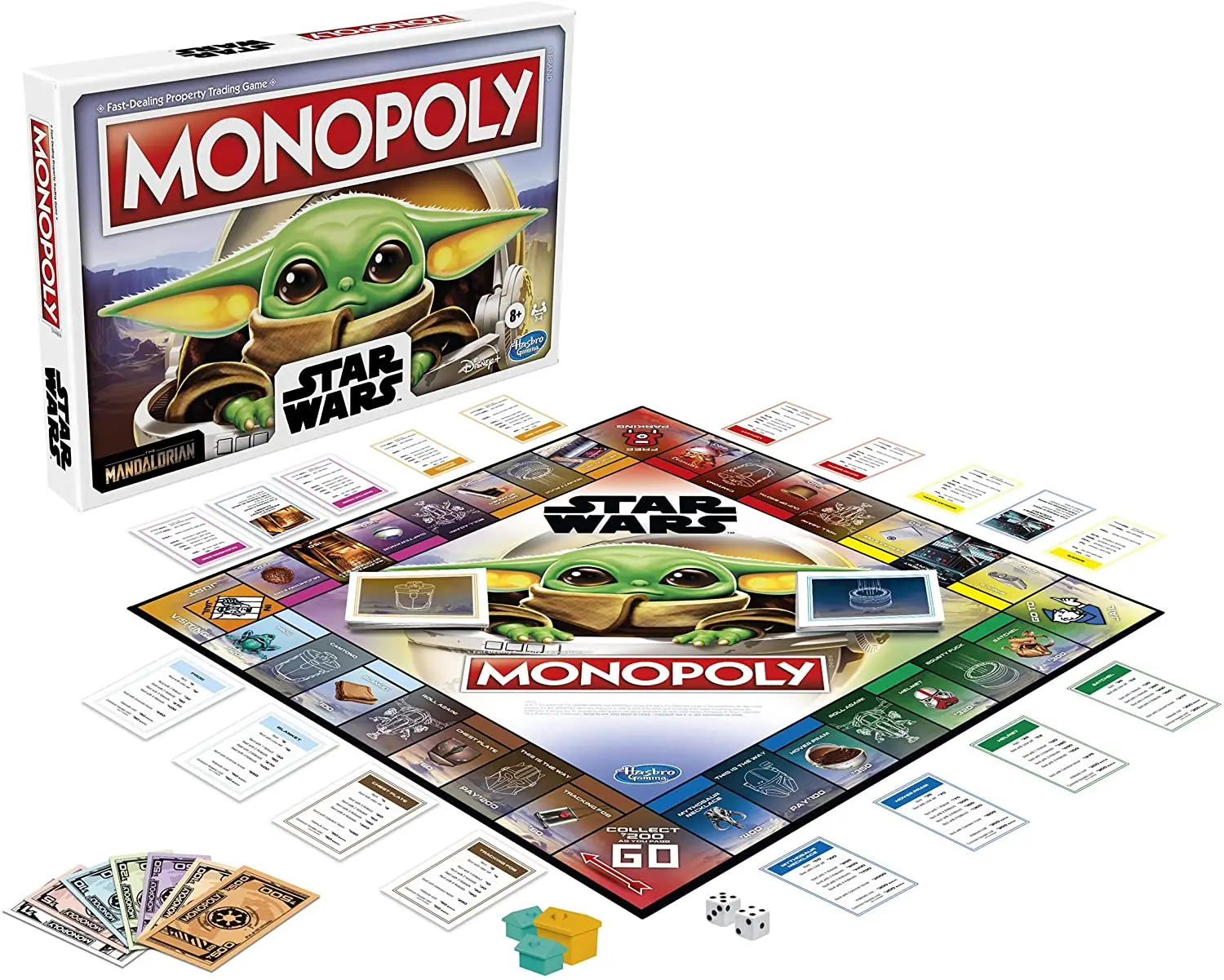 Hasbro Star Wars Monopoly Toy Baby Yoda English Board Game Card Game Family Gathering Puzzle Game Boxed Children Adult Toy Gift