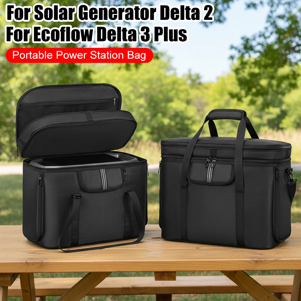 

Carrying Case Portable Power Station Bag Waterproof Storage Case Anti-drop with Shoulder Strap & Handle for Ecoflow Delta 3 Plus