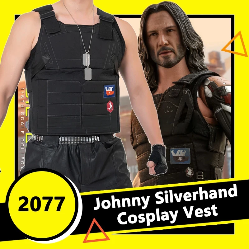 Johnny Silver hand Cosplay Weste Anime Spiel Punk-Stil 2077 Kostüme für den Menschen