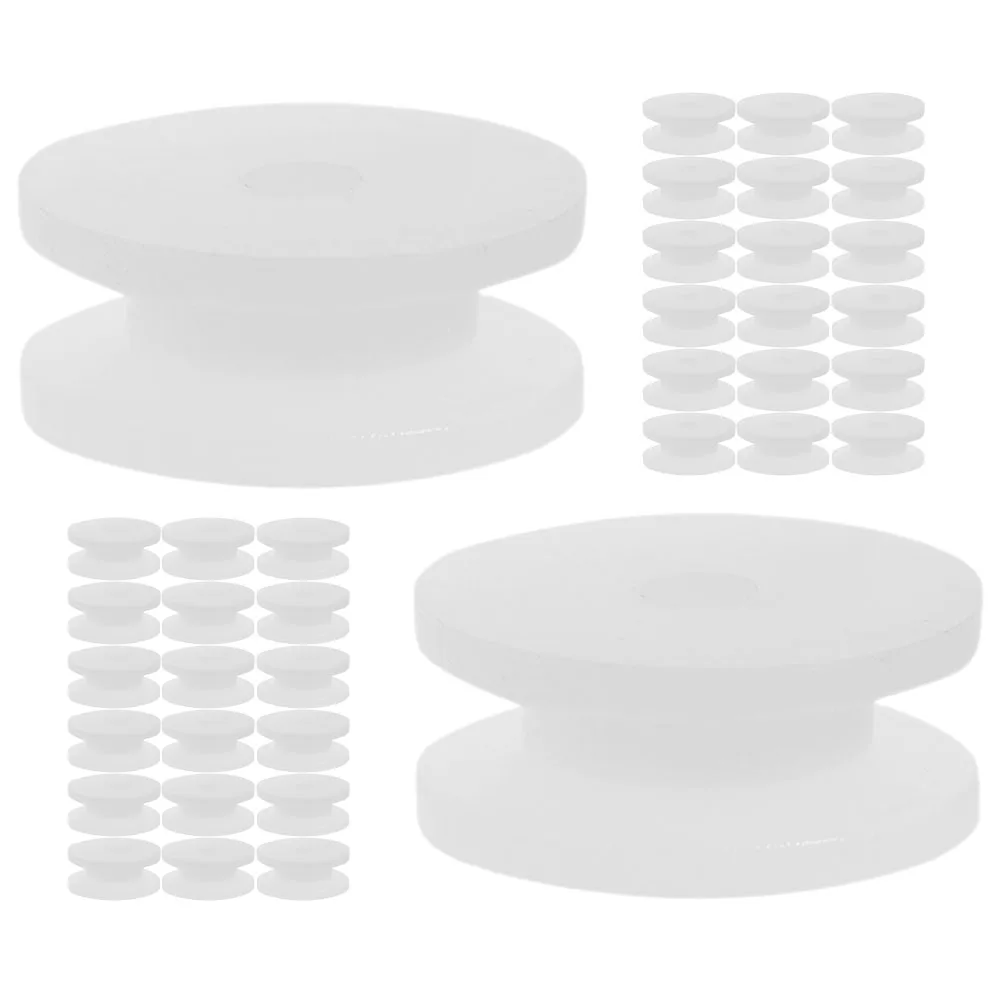 

50 pcs 9 32A Pulley Gear 9 3mm Diameter Mini White Plastic Belt Wheel for DIY Toys Multipurpose Gears Educational Accessories