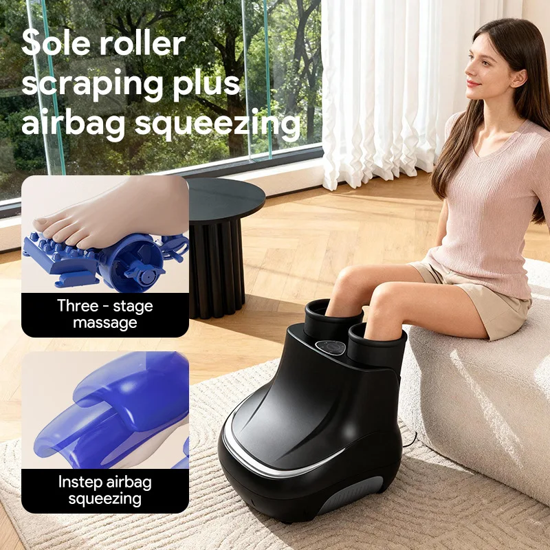Kneading Airbag Foot Massager Machine Professional Portable Heating Full-wrap Electric Foot Massager Durable Massage Device
