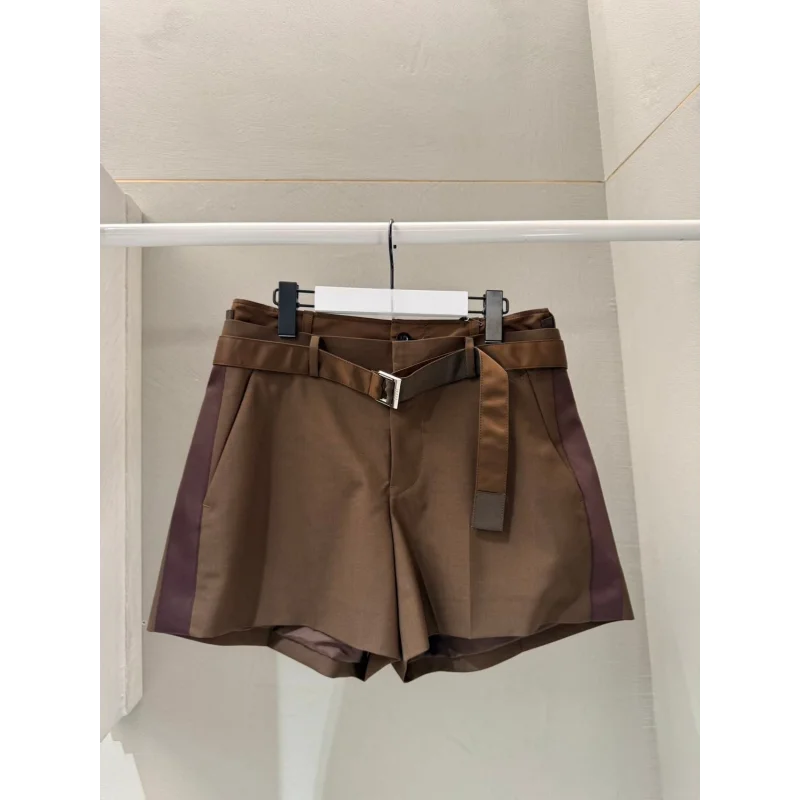 SAC Japanese design sense high waist casual splicing casual shorts