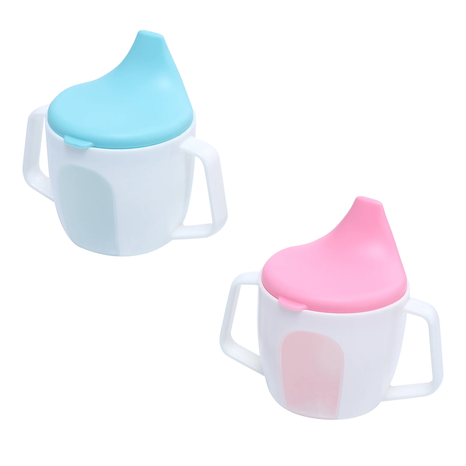 

2pcs Baby Duckbill Cup with Handle Sippy Scale Water Bottle Kids Drinking Trainer Non Spill