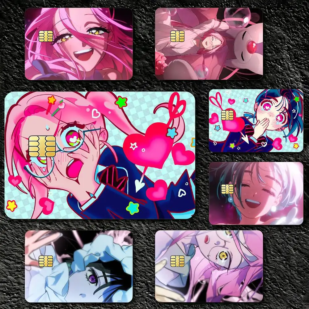

Mizi And Sua Anime Alien Stage-S Credit Card Skin Stickers For VISA Bank Bus Metro Access Card Protective Film Cover Sticker