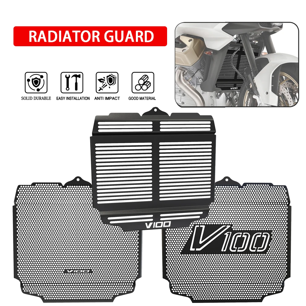 For Moto Guzzi Stelvio 1000 V100 STELVIO 2024-2025-2026 Motorcycle Aluminum Radiator Guard Grille Cover Oil Cooler Protector