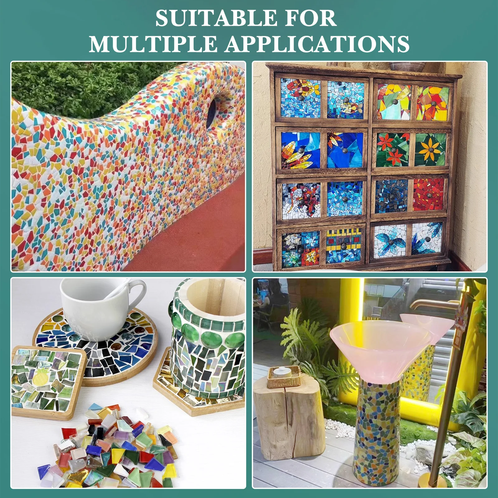 200g モザイクタイル 不規則な形 セラミック DIY アソートメント 明るい色 装飾モザイク セラミック破片 不規則な石