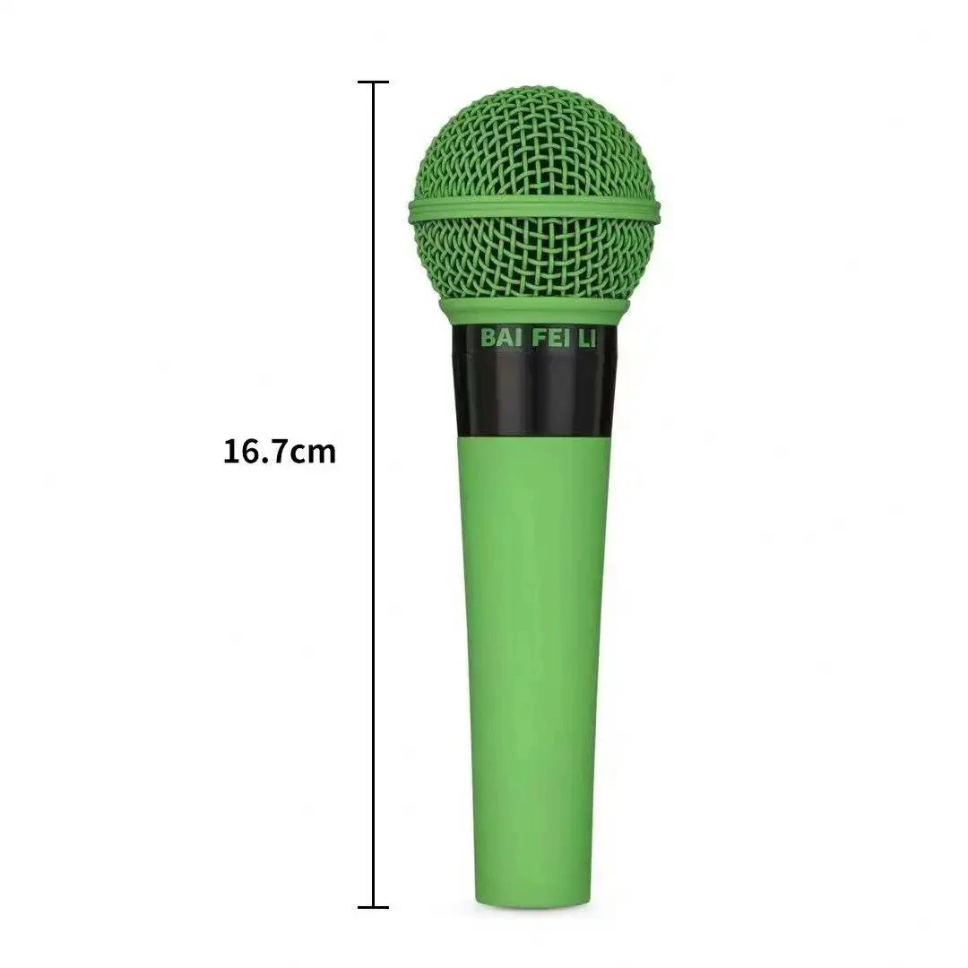 BAIFEILI D3000 draad dynamische microfoon professionele cardioïde handmicrofoon voor karaoke zangopname zang (groen)