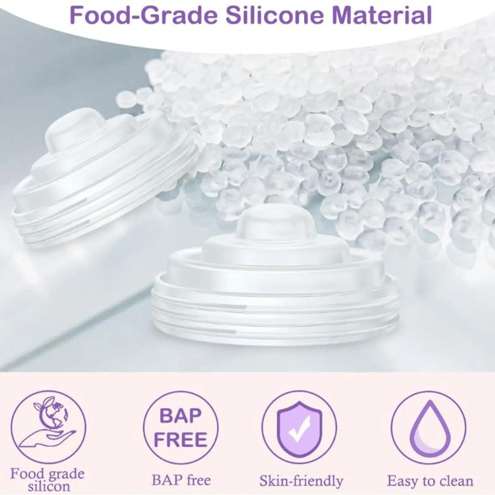 Breast Pump Diaphragm Silicone Replacement Parts Duckbill Valves for Wearable Electric Pump Leakproof Seal Kit