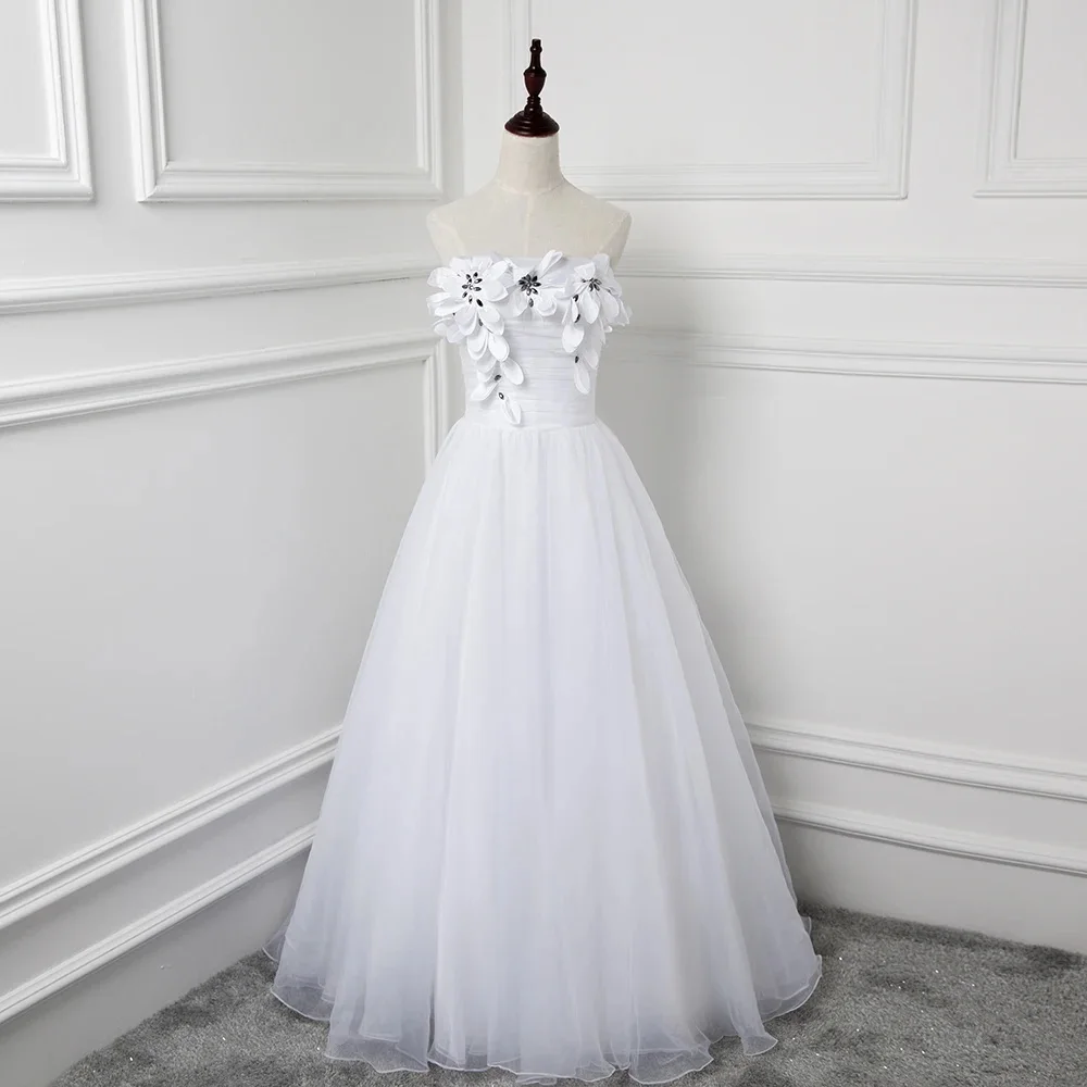 

YNQNFS New White Sleeveless Applique Beaded Party Evening Dress Vestoido de Festa Evening Gown Prom Dress 2025