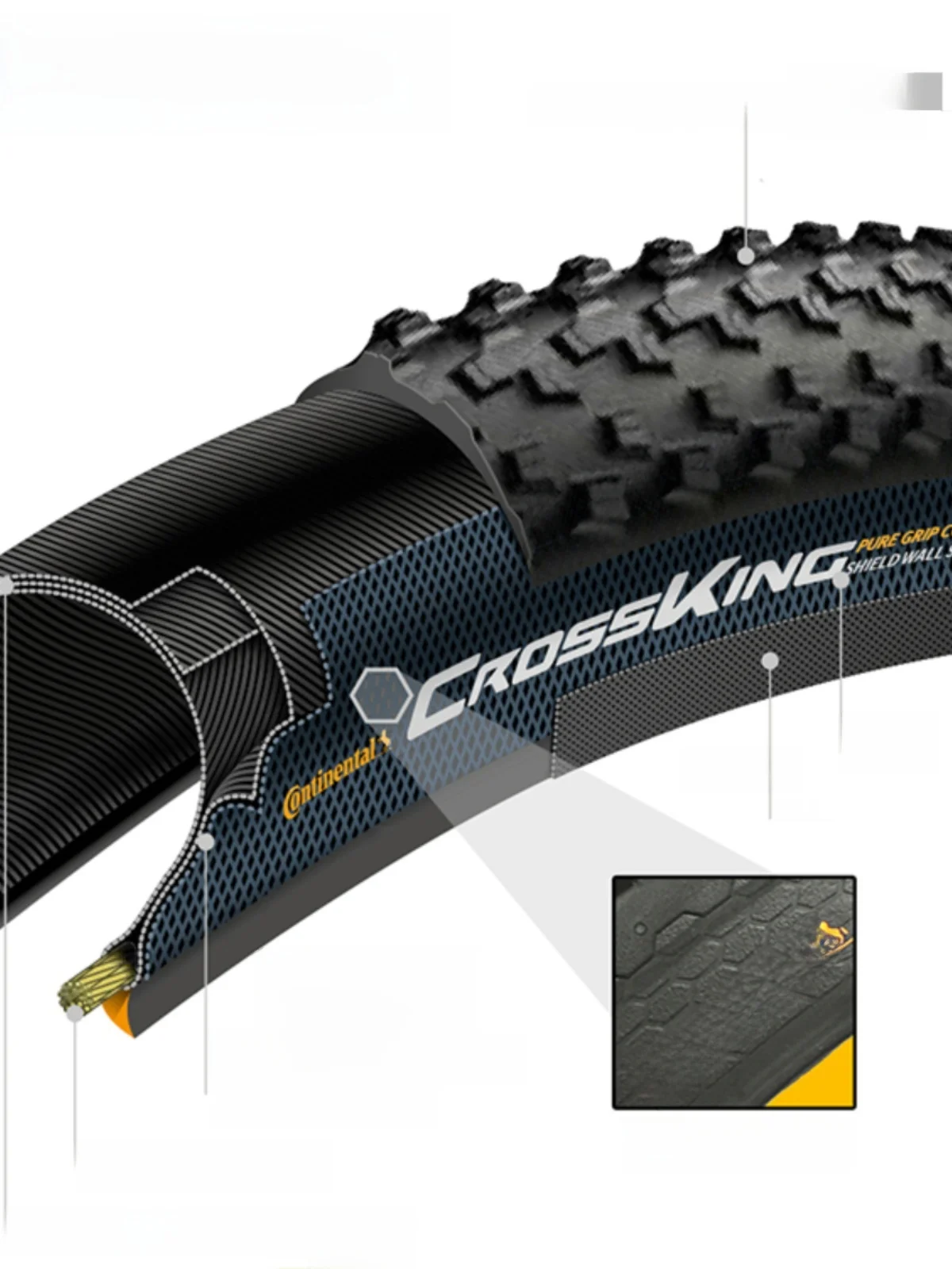 

Continental Race King Mountain Bike Outer Tire Off-Road Puncture Resistant 29 27.5 26x2.0/2.2 Bicycle Riding Equipment Acc...