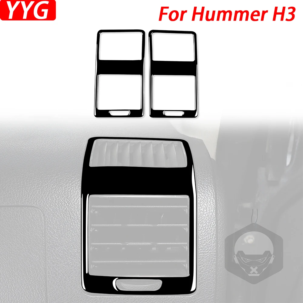 

For Hummer H3 2006-2010 Piano Black Dashboard Both Side Air Outlet Panel Trim Cover Car Interior Decoration Accessories Sticker