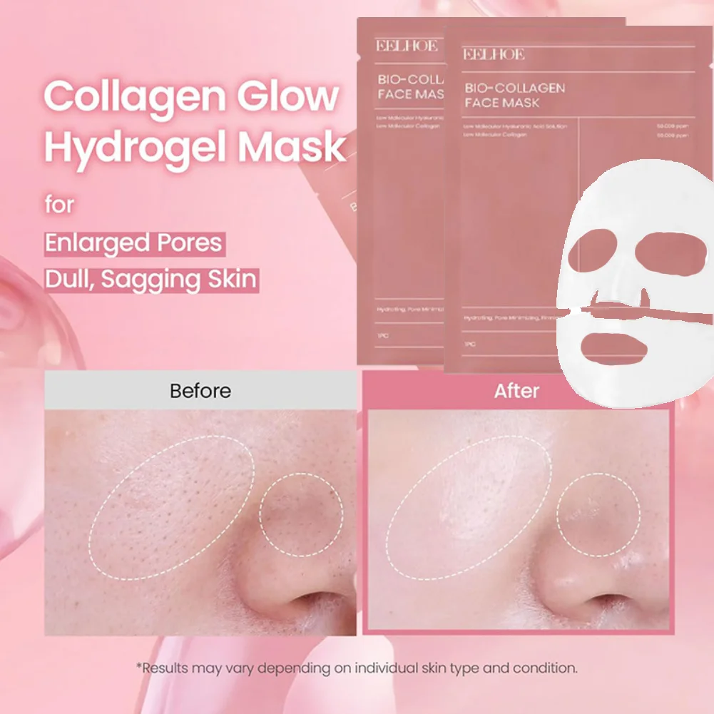 EELHOE Bio-Collagen Facial Mask Fade Fine Lines Firm & Lift Skin Deep Hydration Pore Refining Skin Care Face Mask Korean skincar