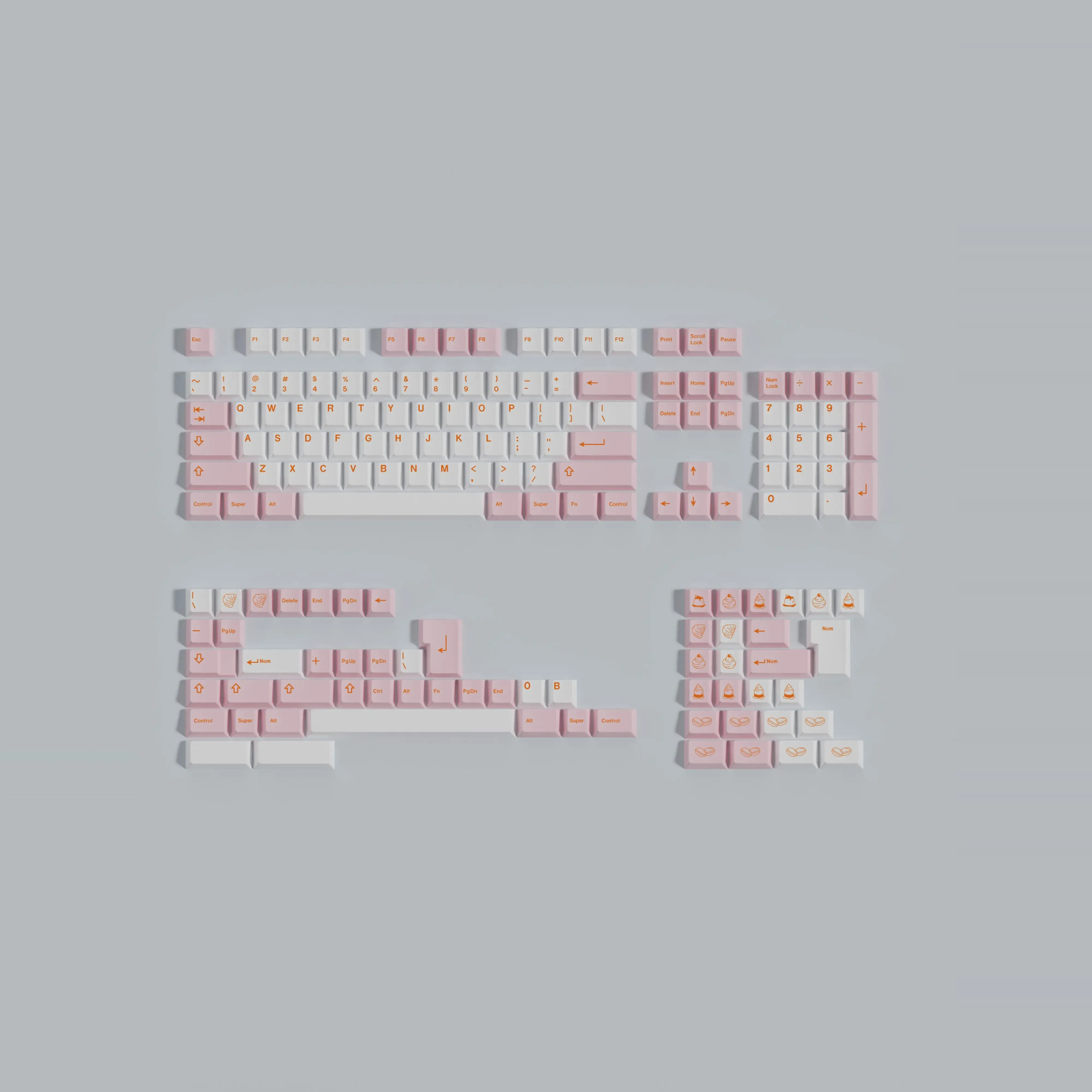 

GMK pastry custom keyboard pbt sublimation original factory height keycap split space