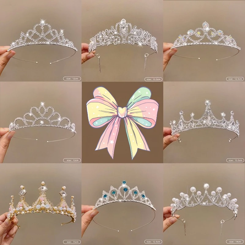 

Тиара с камнями для дня рождения, ободок для волос, аксессуары для волос принцессы, свадебная корона для невесты, украшение для волос