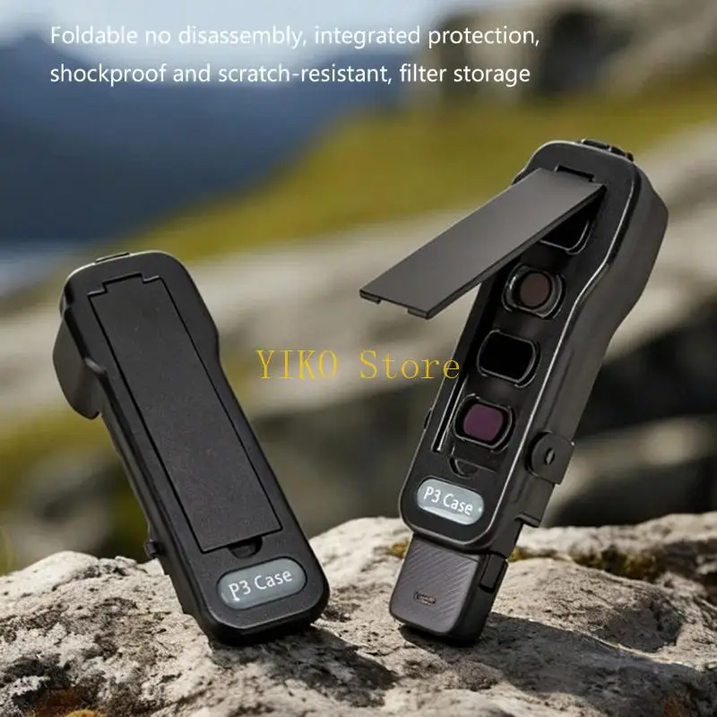K32C Screen Protectors for Pocket 3 Camera Filter Compartment Anti Scratch Anti Impact and Portable Carry Straps